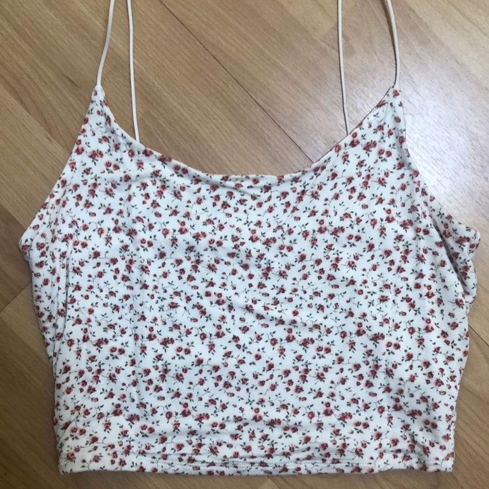 GARAGE rose flower patterned tank top